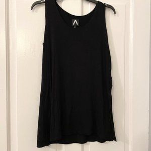 Coa Luxe Black Tank Top Tunic with Layers